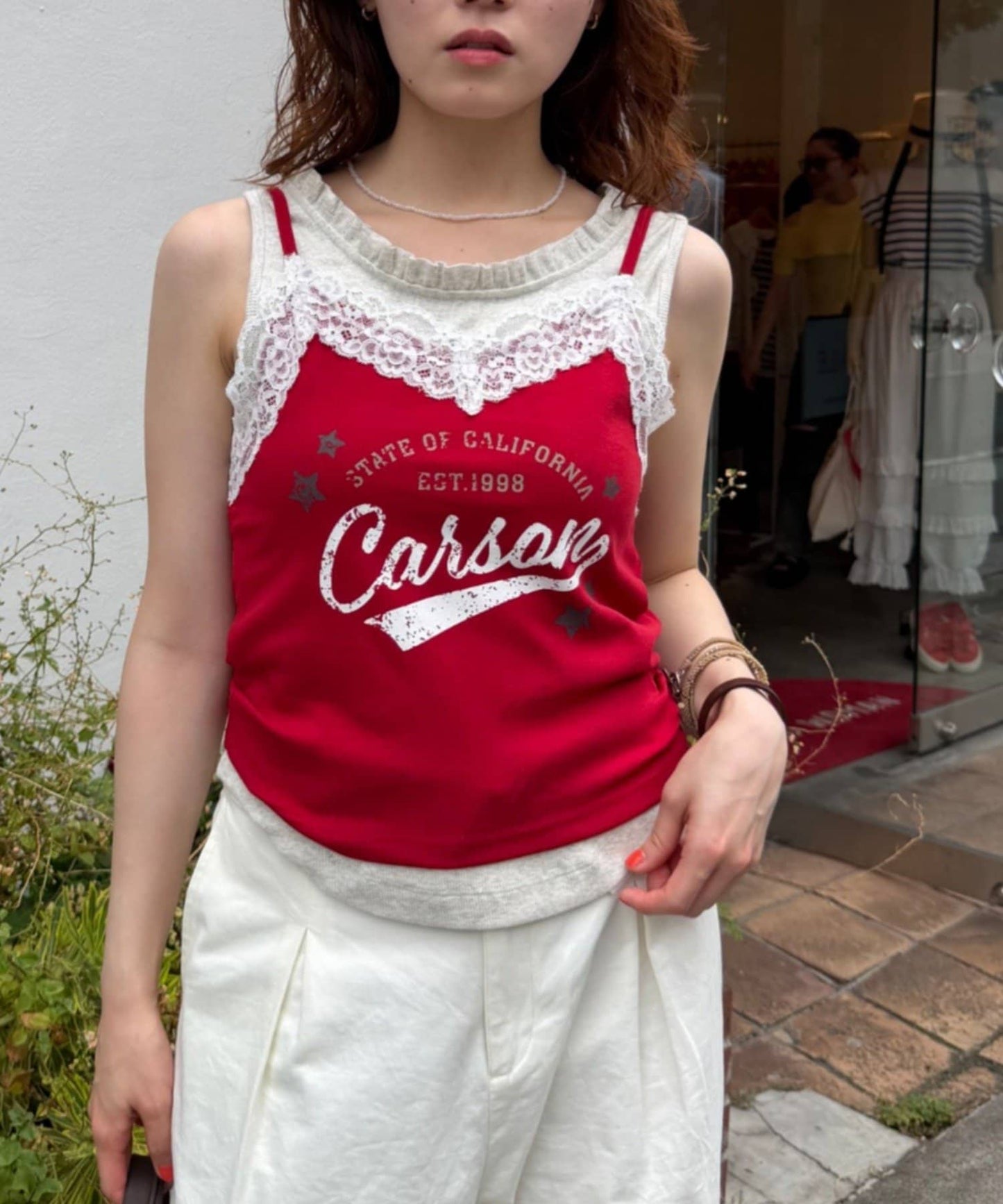 w closet Logo Lace吊帶背心 - Image 16