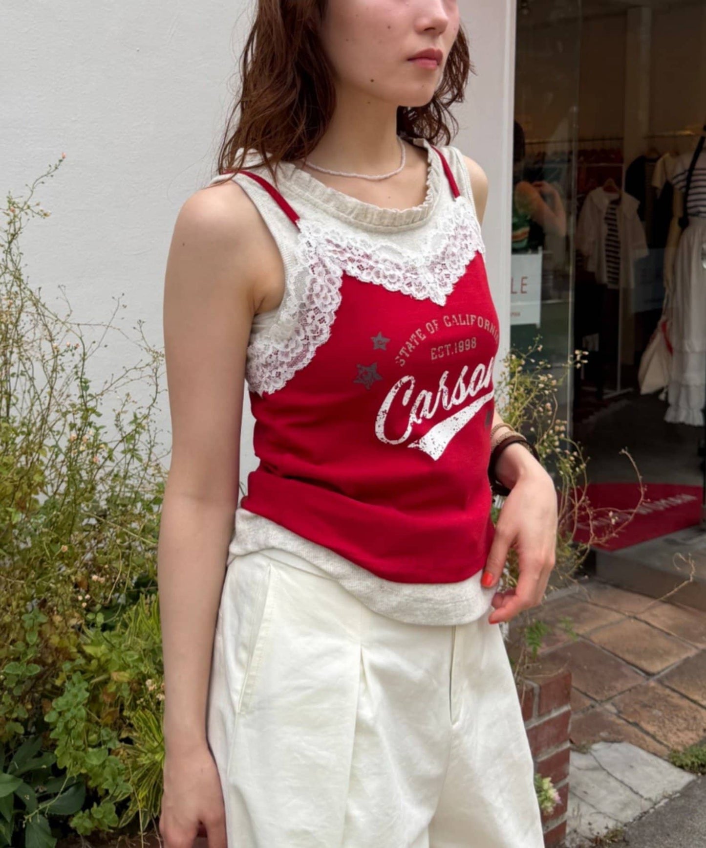 w closet Logo Lace吊帶背心 - Image 17