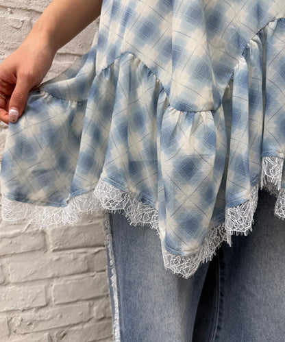 w closet sheer 格紋吊帶ops - Image 10