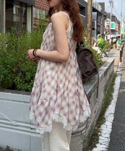 w closet sheer 格紋吊帶ops - Image 14