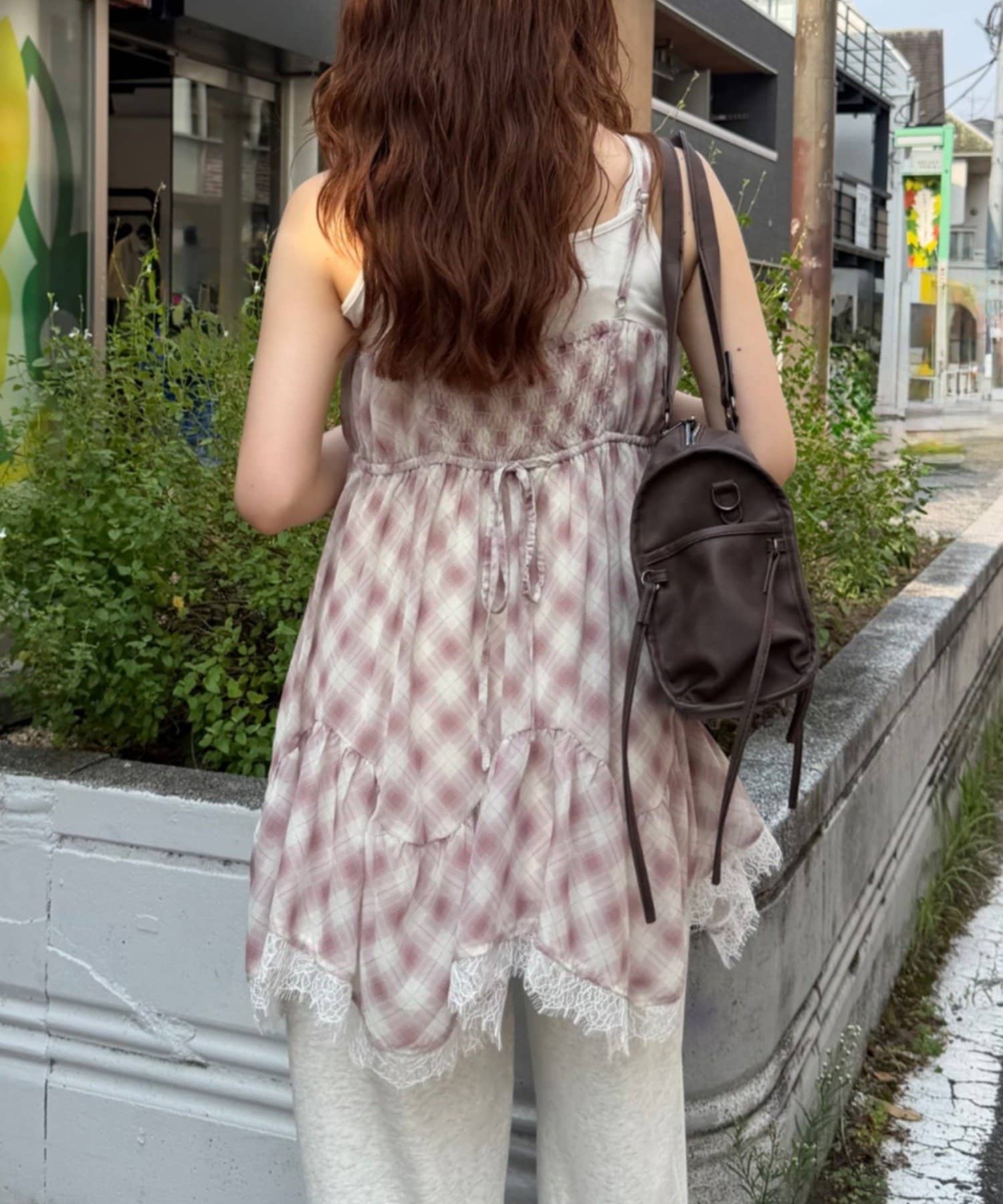 w closet sheer 格紋吊帶ops - Image 15