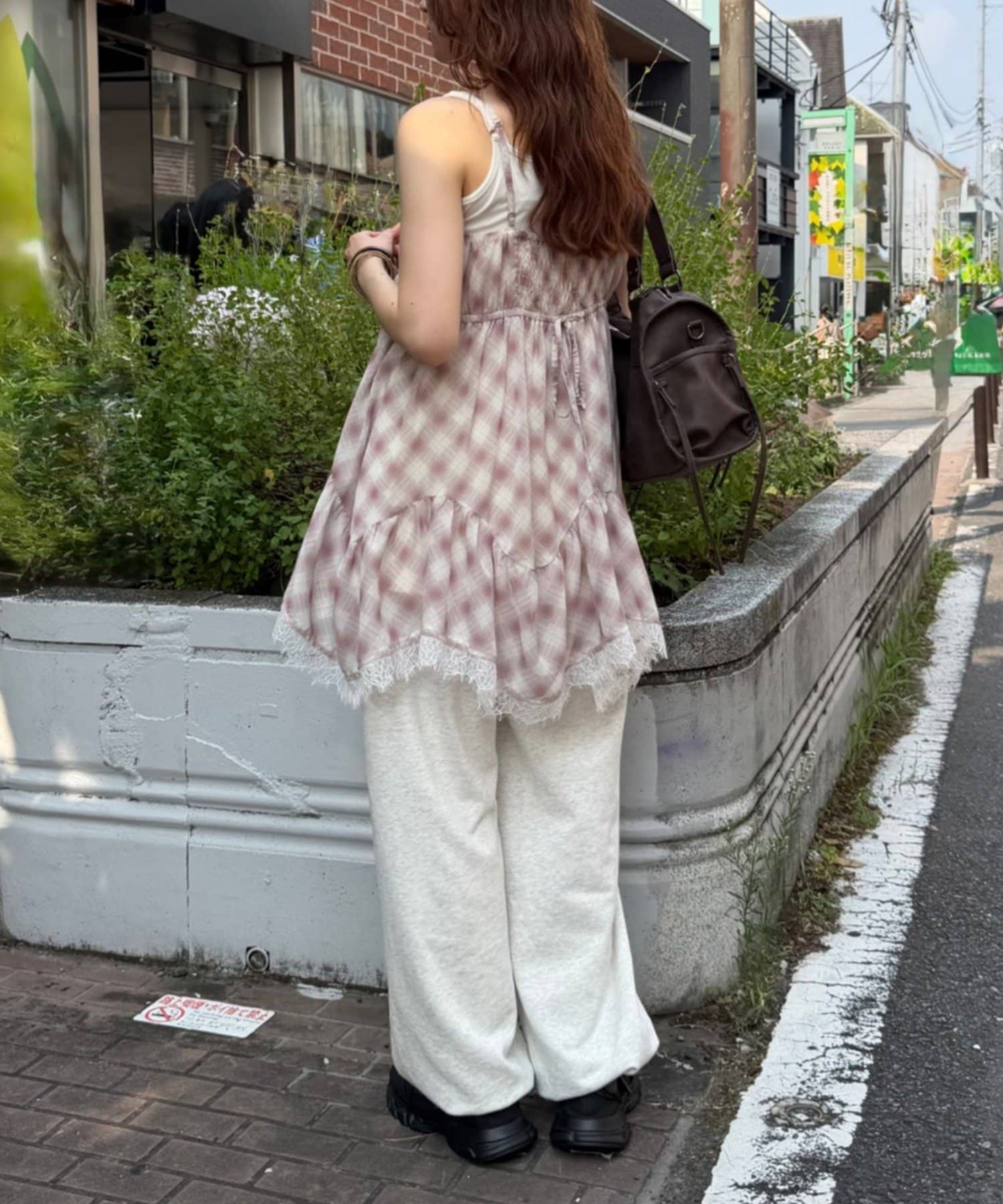 w closet sheer 格紋吊帶ops - Image 18