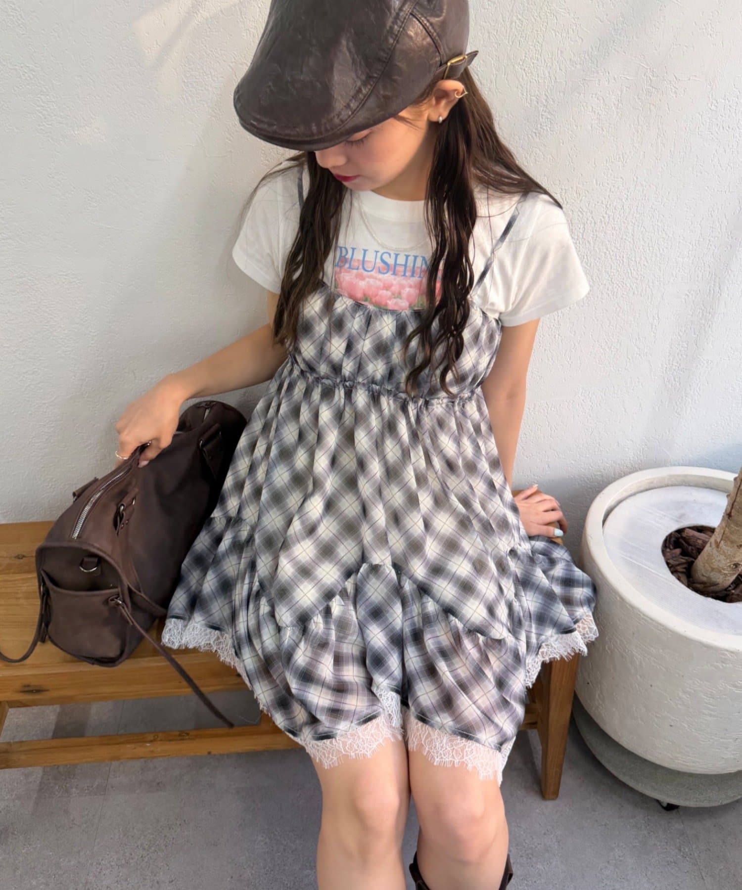 w closet sheer 格紋吊帶ops - Image 19