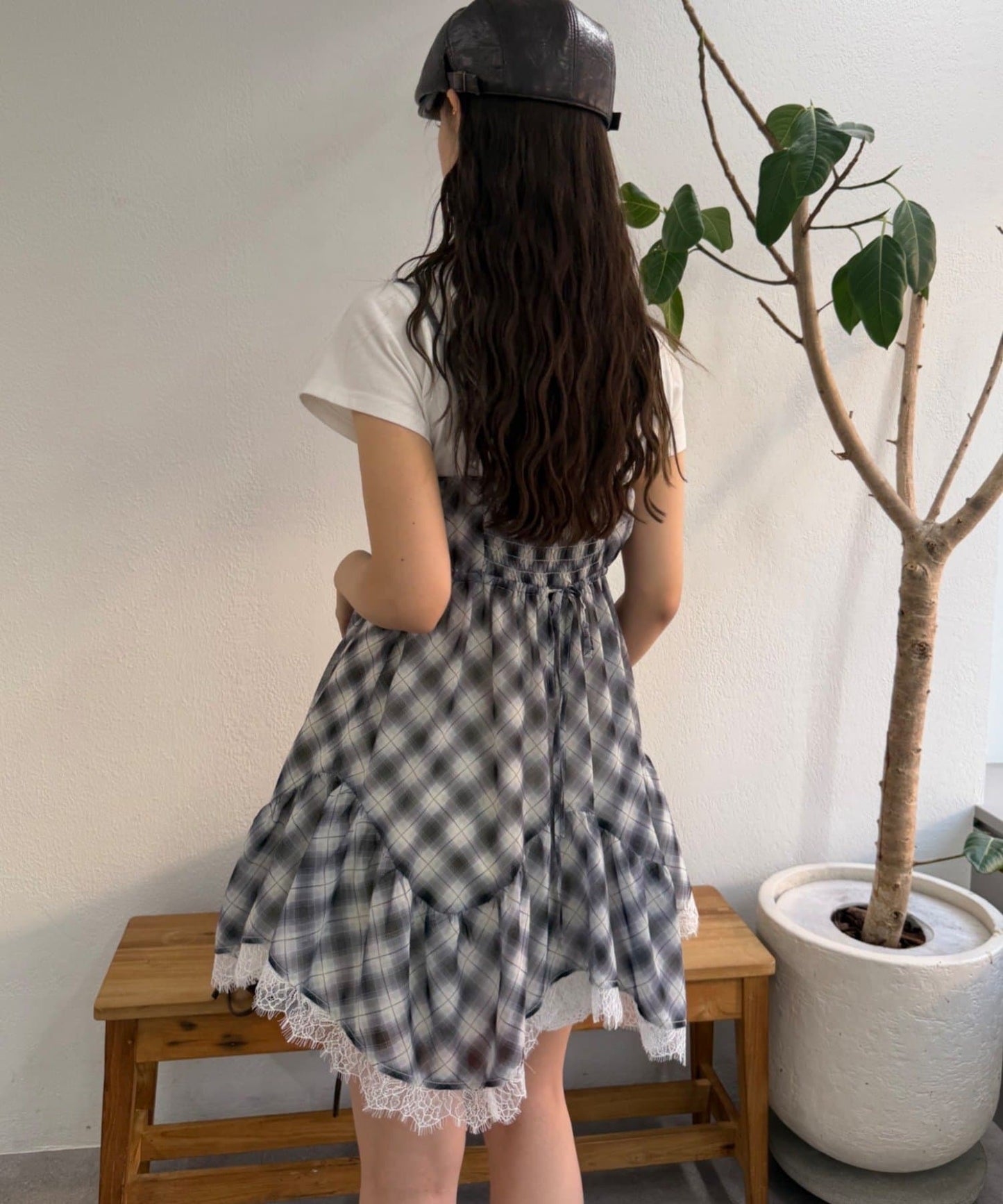 w closet sheer 格紋吊帶ops - Image 21