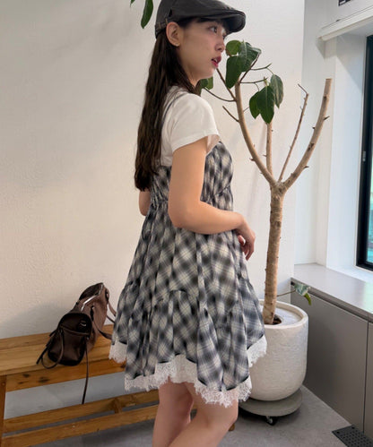 w closet sheer 格紋吊帶ops - Image 22