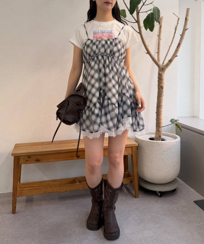 w closet sheer 格紋吊帶ops - Image 23