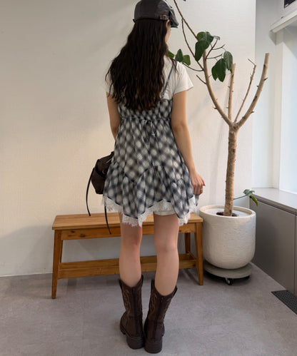 w closet sheer 格紋吊帶ops - Image 25