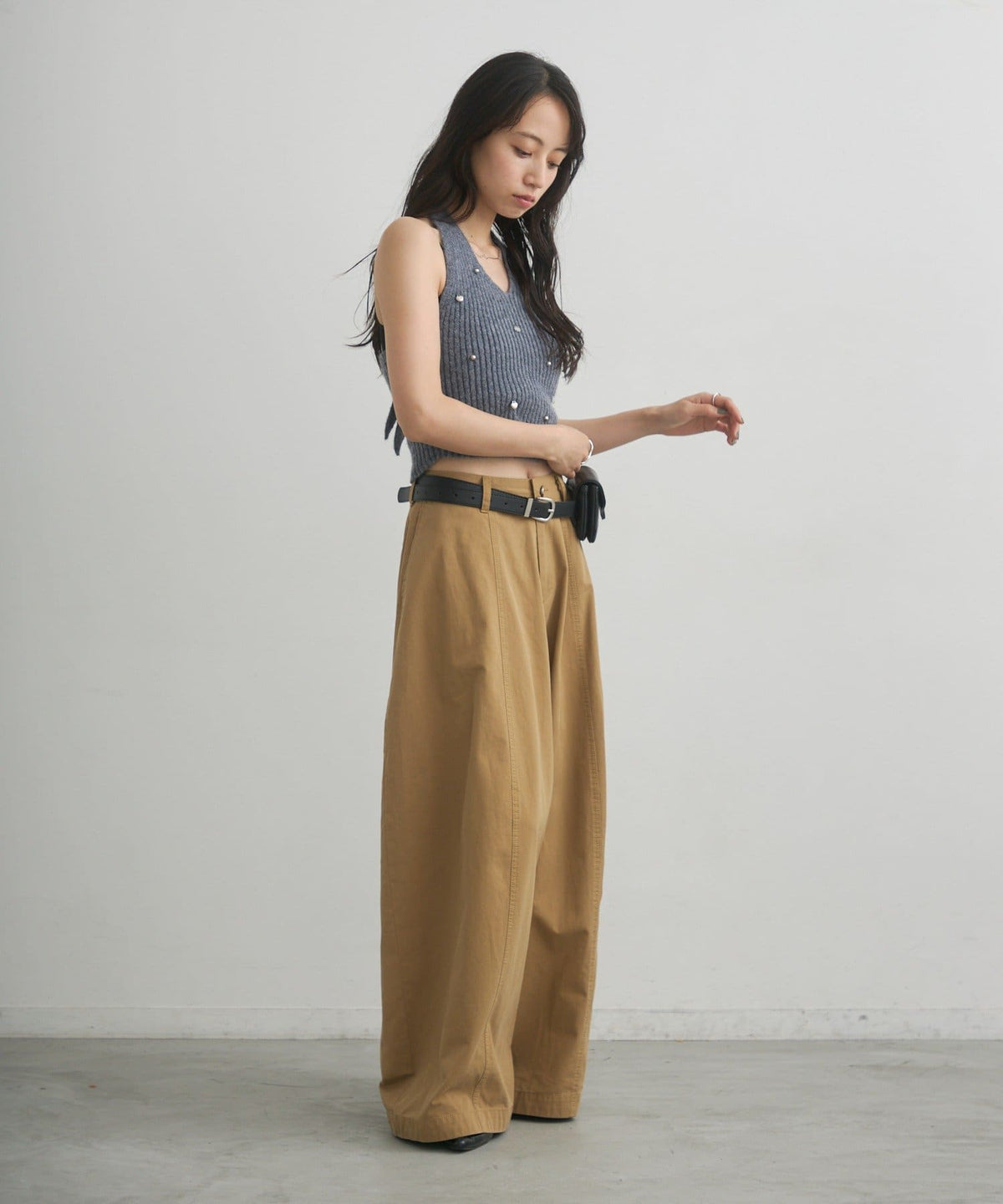 [3 Size Best !] Kastane Barrel Leg Twill Pants - Image 16