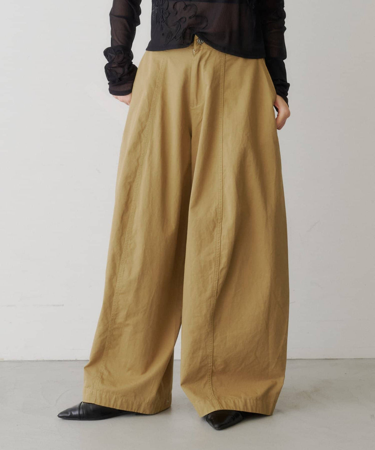 [3 Size Best !] Kastane Barrel Leg Twill Pants - Image 4
