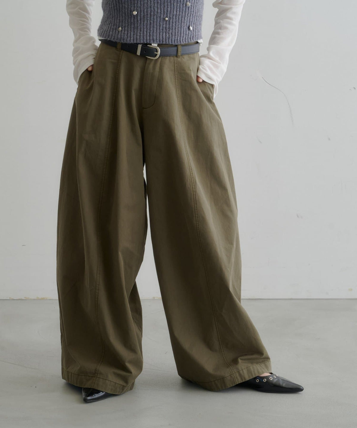 [3 Size Best !] Kastane Barrel Leg Twill Pants - Image 28