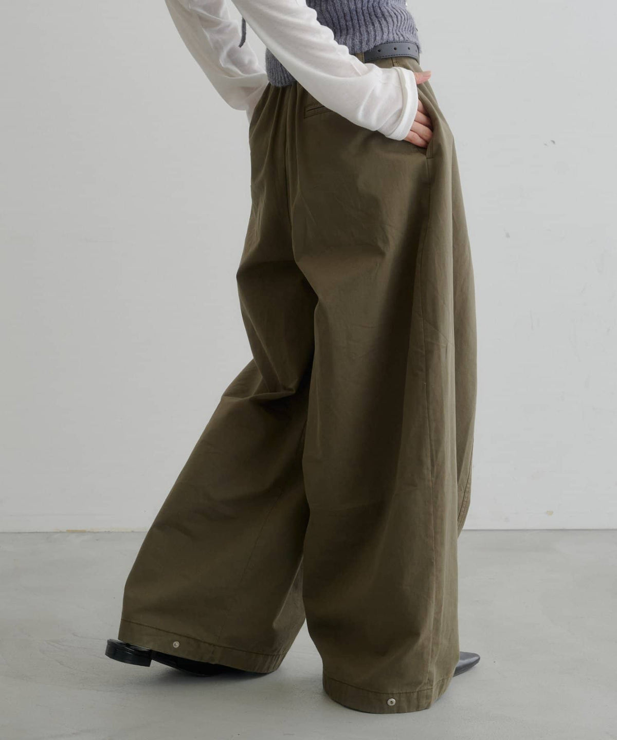 [3 Size Best !] Kastane Barrel Leg Twill Pants - Image 31