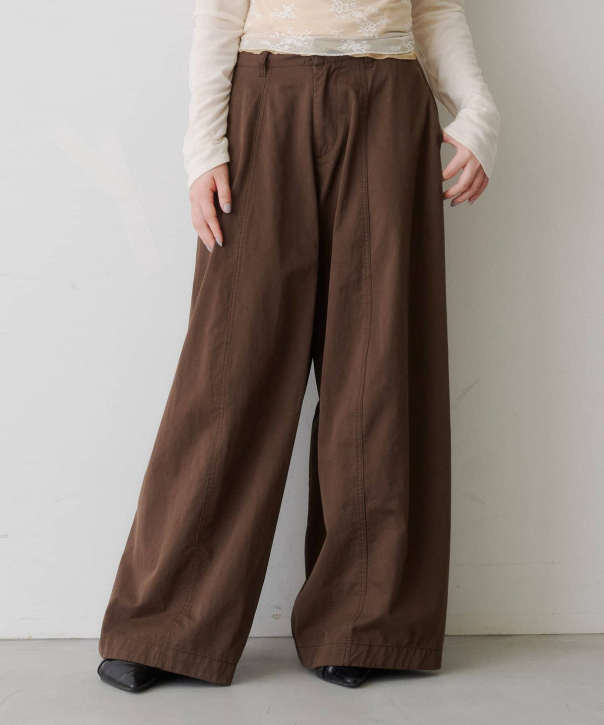 [3 Size Best !] Kastane Barrel Leg Twill Pants - Image 49