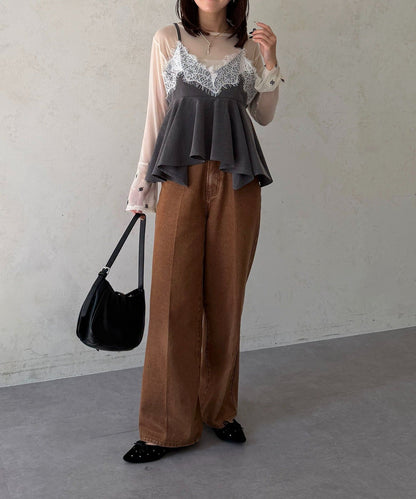 Thevon Lace-paneled frill bustier - Image 7