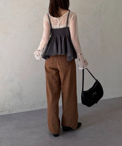 Thevon Lace-paneled frill bustier - Image 9