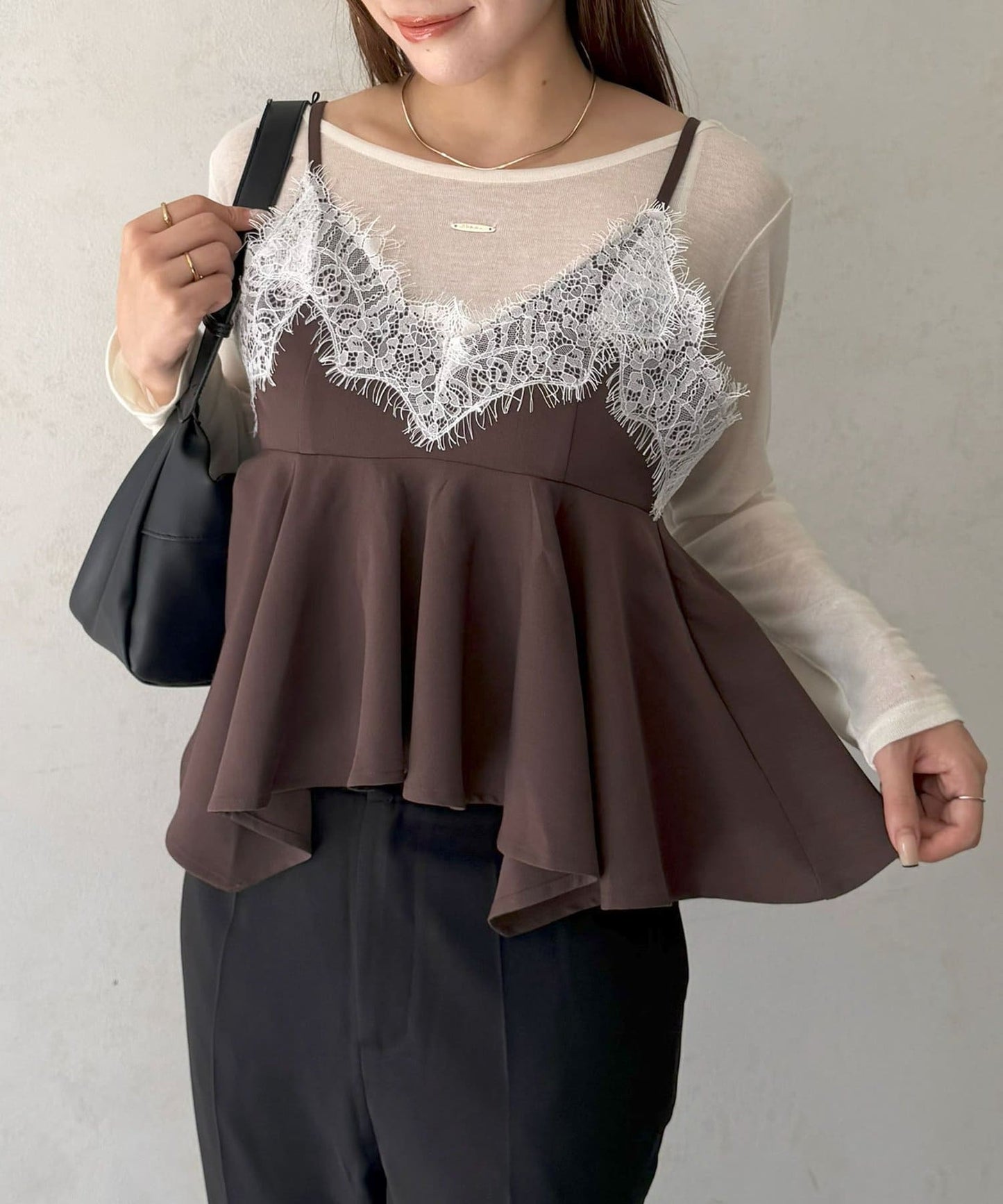 Thevon Lace-paneled frill bustier - Image 2