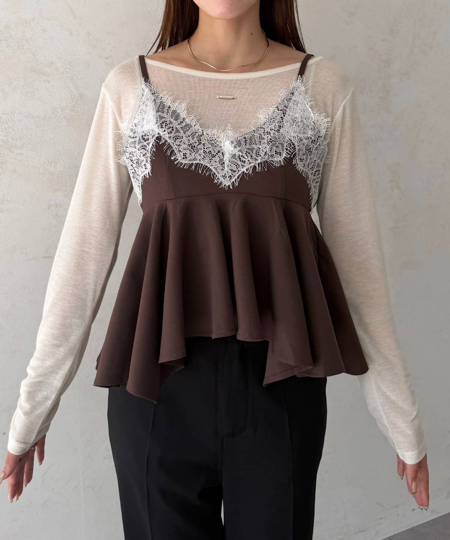 Thevon Lace-paneled frill bustier - Image 19