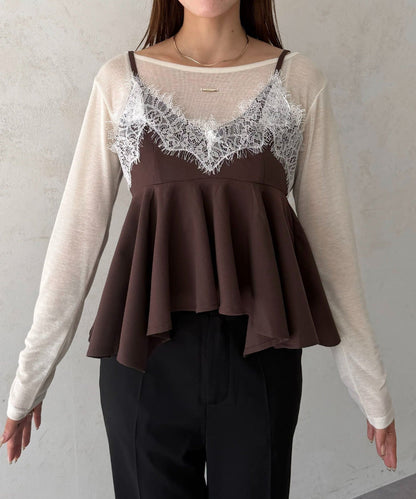 Thevon Lace-paneled frill bustier - Image 19