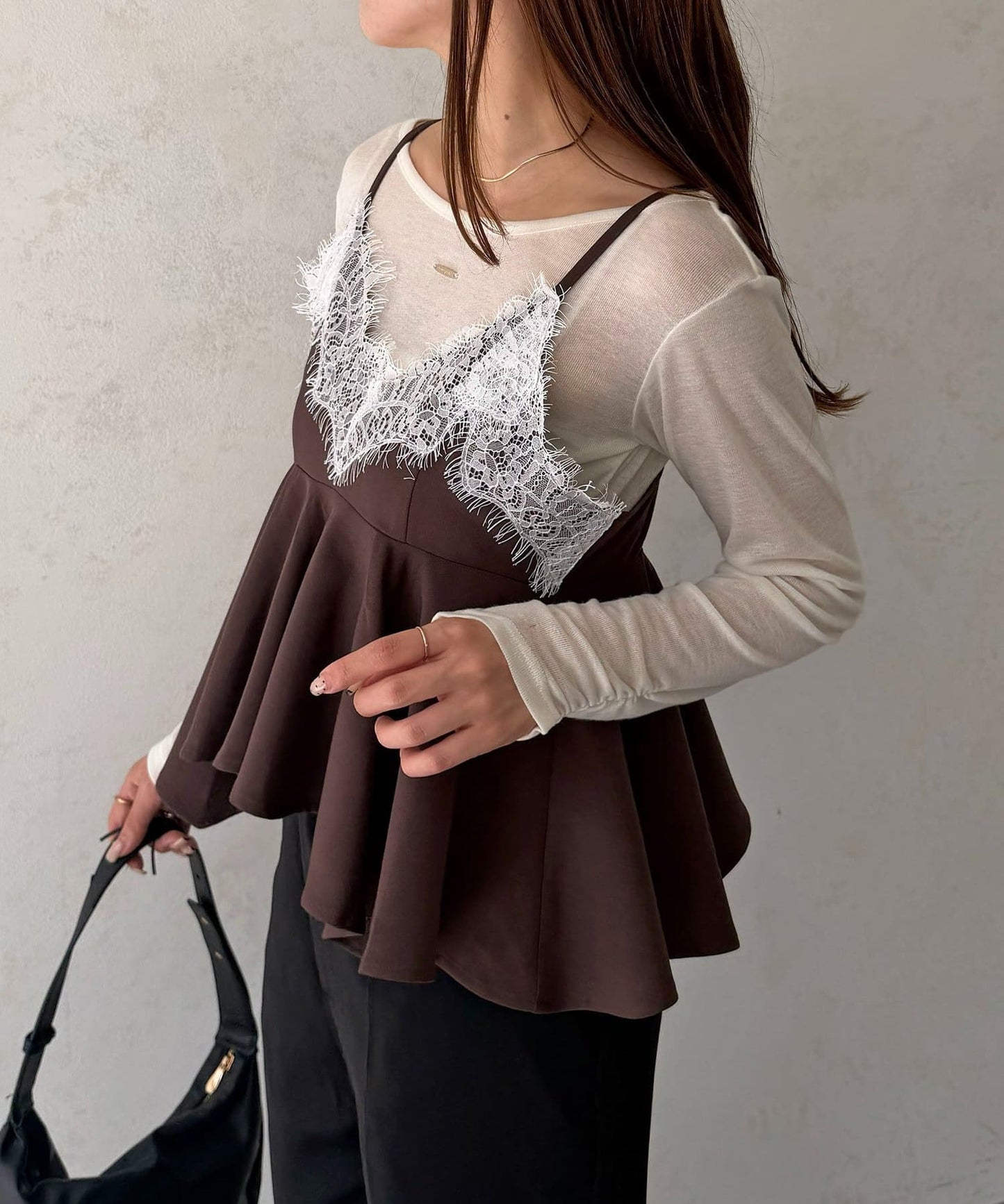 Thevon Lace-paneled frill bustier - Image 12