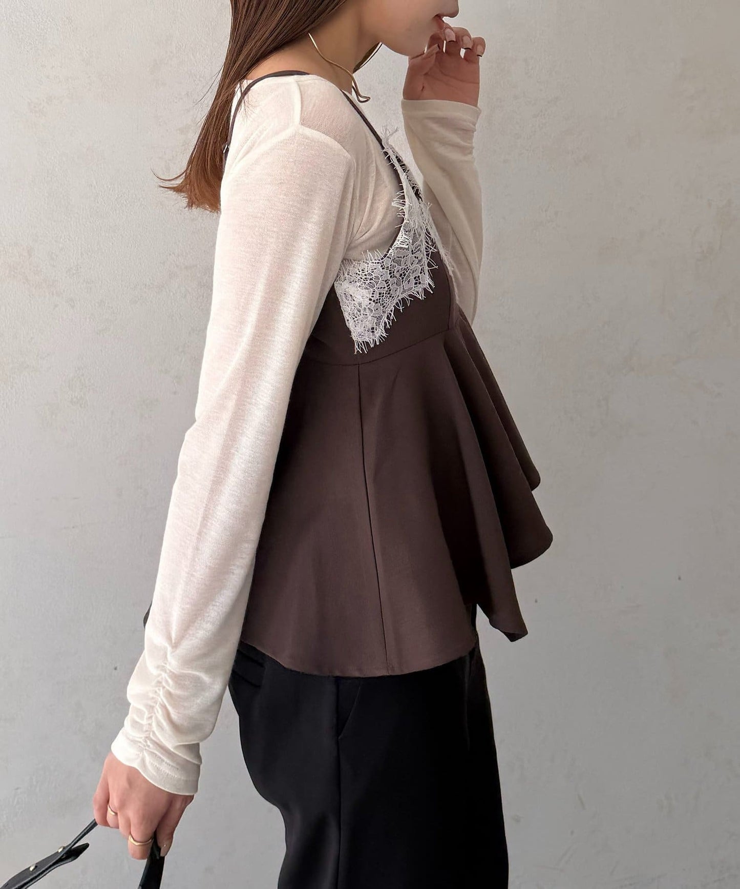 Thevon Lace-paneled frill bustier - Image 14
