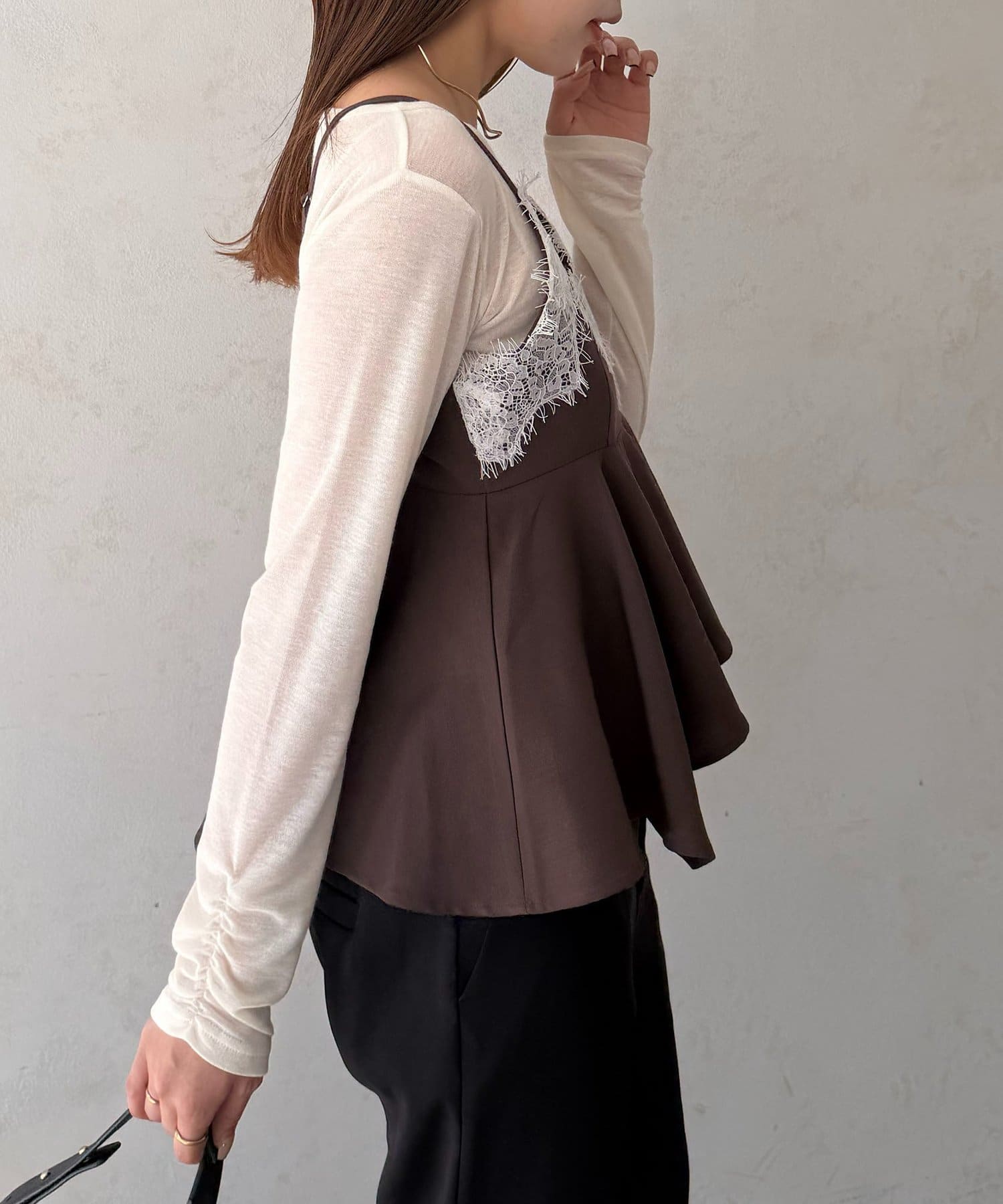 Thevon Lace-paneled frill bustier - Image 14