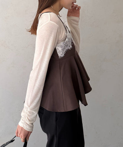 Thevon Lace-paneled frill bustier - Image 14