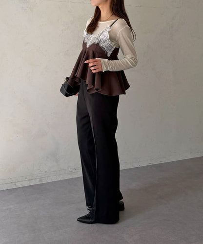 Thevon Lace-paneled frill bustier - Image 16