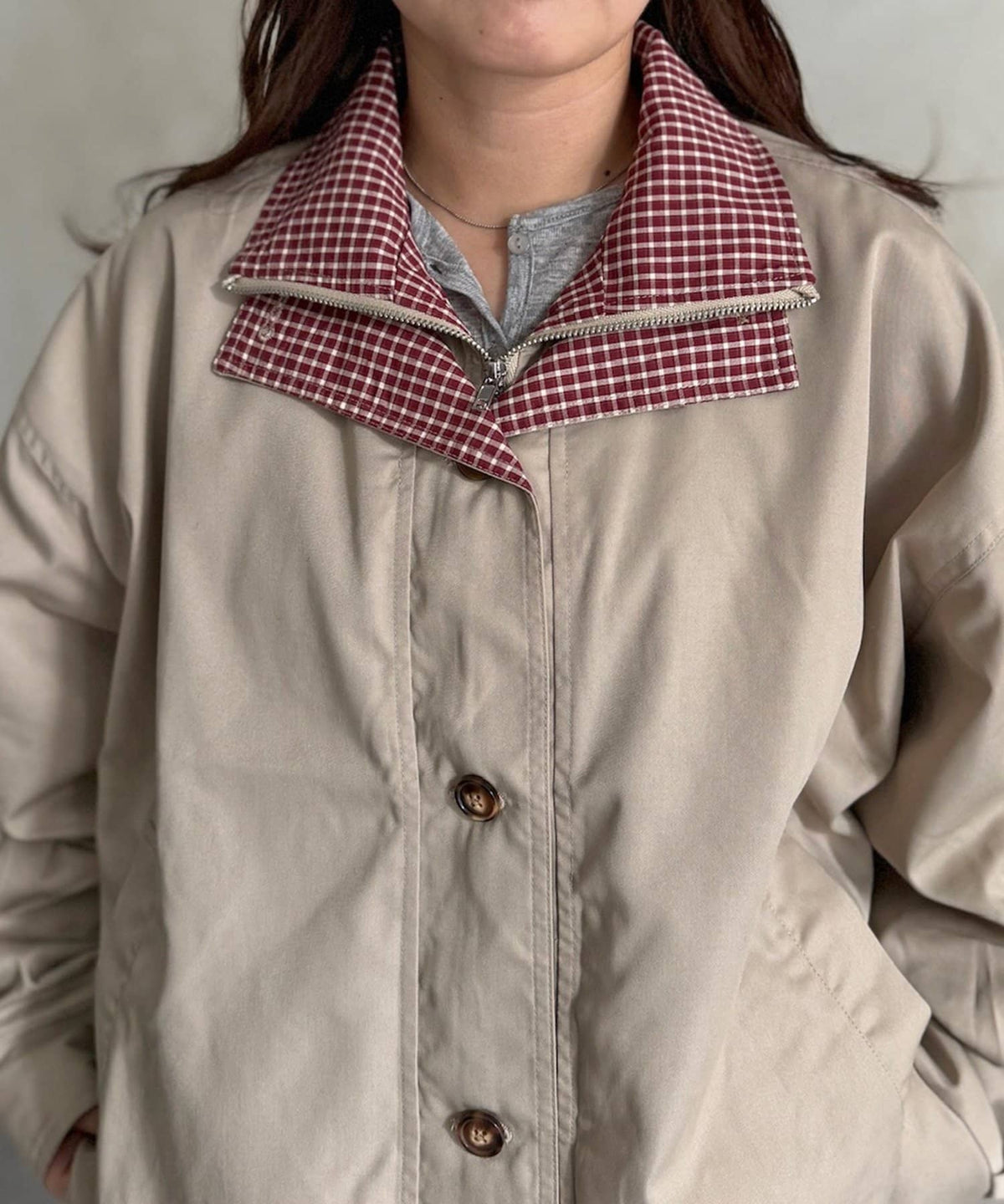 CPCM 格紋領口 balloon jacket - Image 15