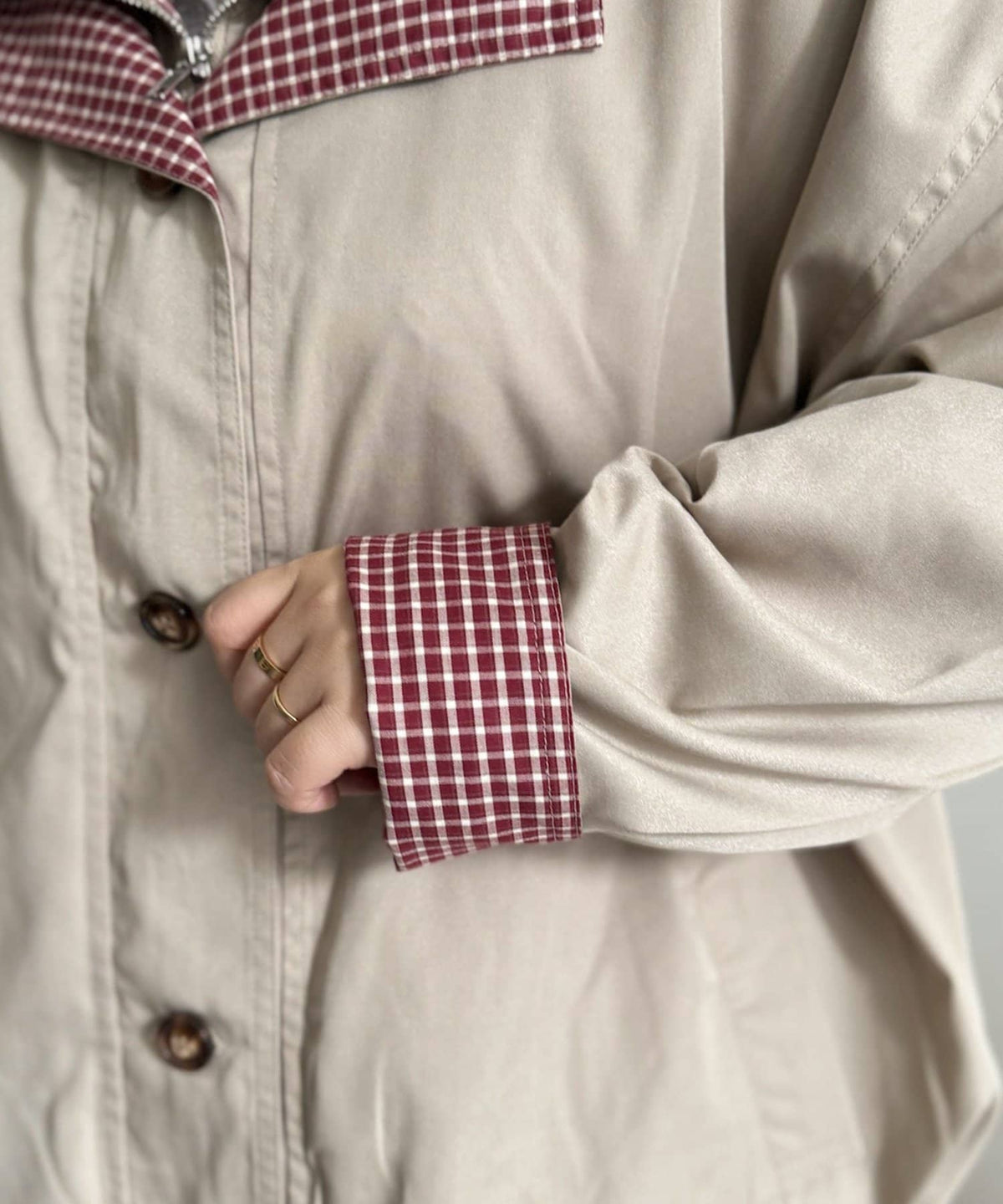CPCM 格紋領口 balloon jacket - Image 16