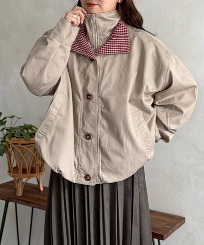 CPCM 格紋領口 balloon jacket - Image 9