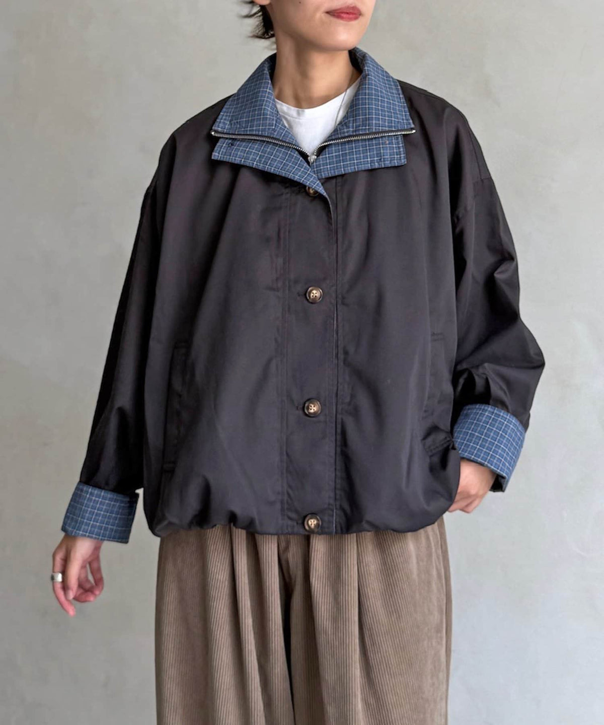 CPCM 格紋領口 balloon jacket - Image 17
