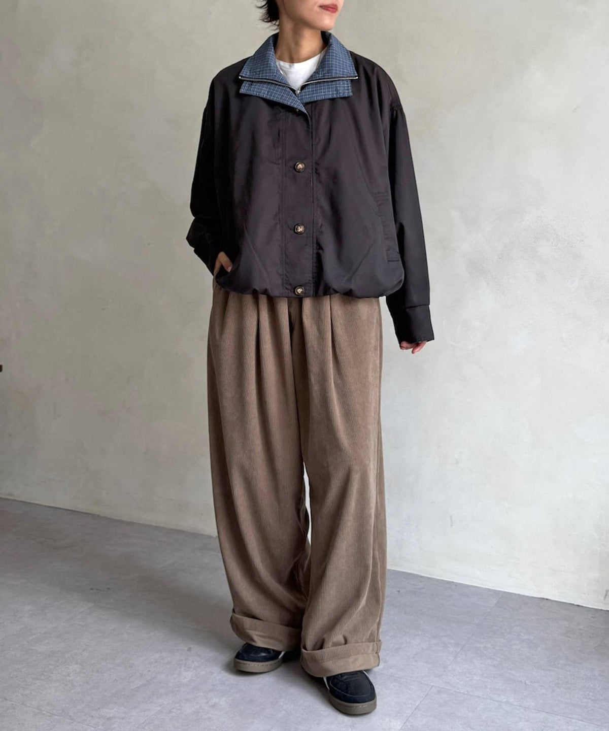 CPCM 格紋領口 balloon jacket - Image 21