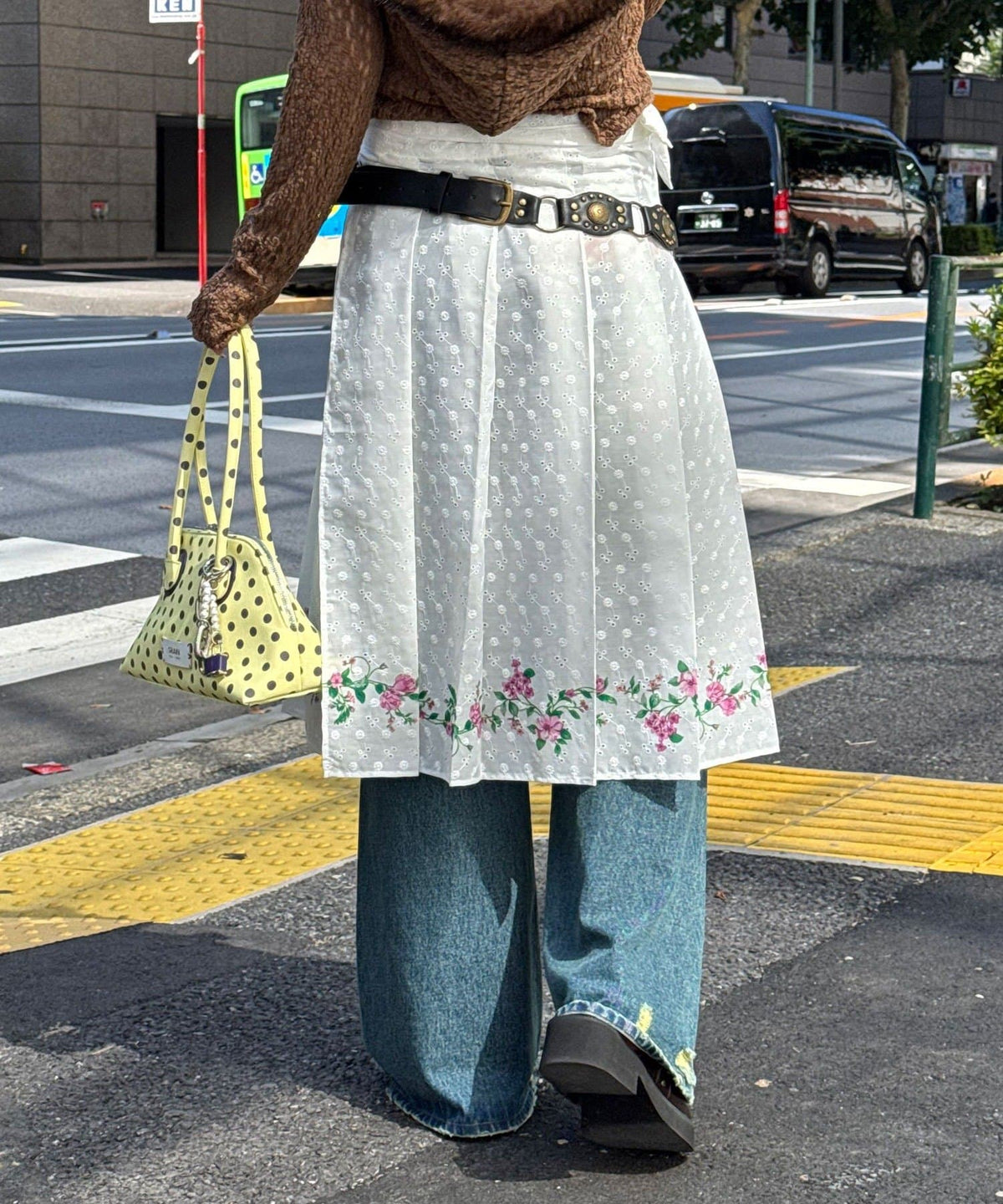 CIAOPANIC Pleated Floral Layered Midi Wrap Skirt - Image 7