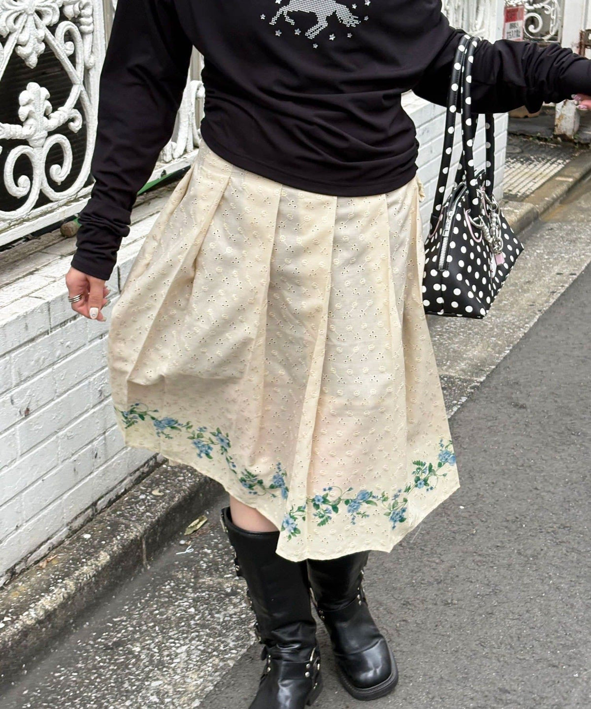 CIAOPANIC Pleated Floral Layered Midi Wrap Skirt - Image 12