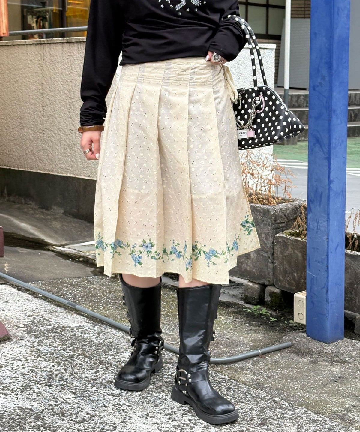 CIAOPANIC Pleated Floral Layered Midi Wrap Skirt - Image 15