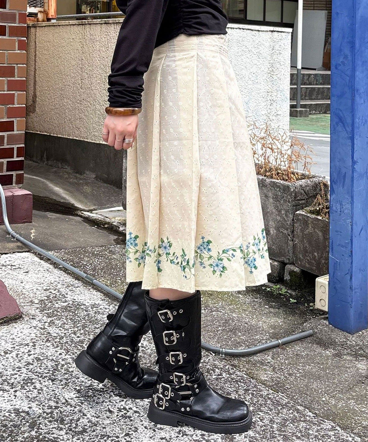CIAOPANIC Pleated Floral Layered Midi Wrap Skirt - Image 16