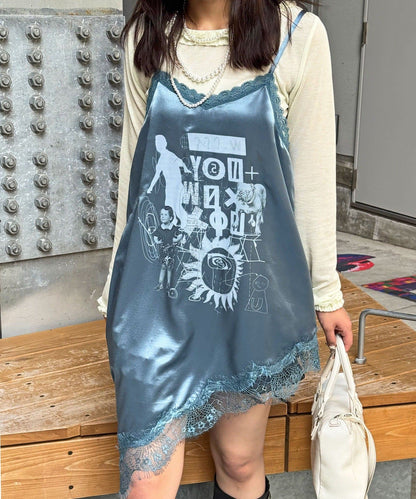 CIAOPANIC Satin print asymmetrical camisole dress - Image 3