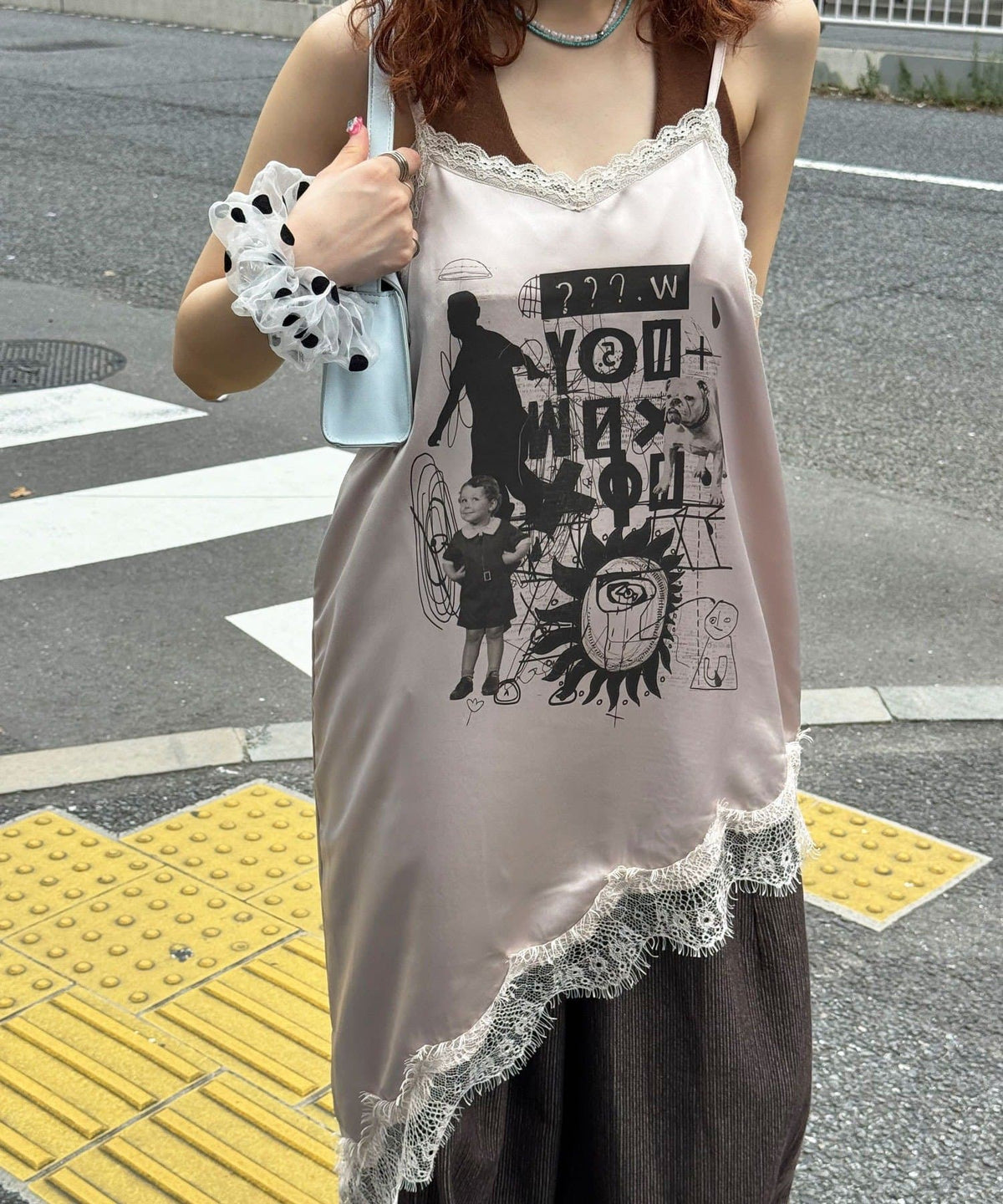 CIAOPANIC Satin print asymmetrical camisole dress - Image 1