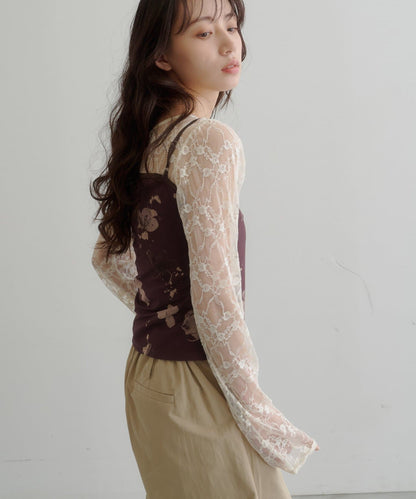 Kastane flower lace 彈性吊帶背心 - Image 14