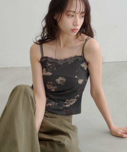 Kastane flower lace 彈性吊帶背心 - Image 1