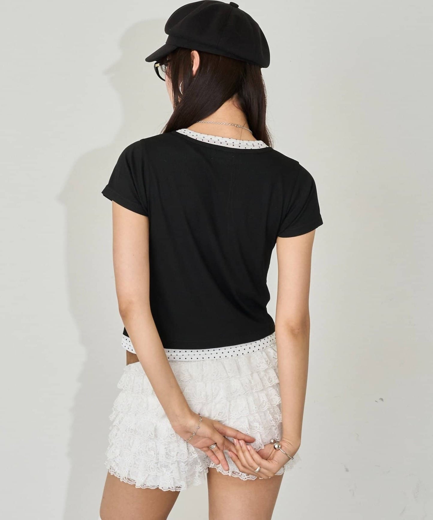 WHO'S WHO gallery 波點layer henley tee - Image 16