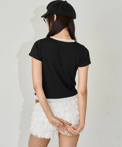 WHO'S WHO gallery 波點layer henley tee - Image 16