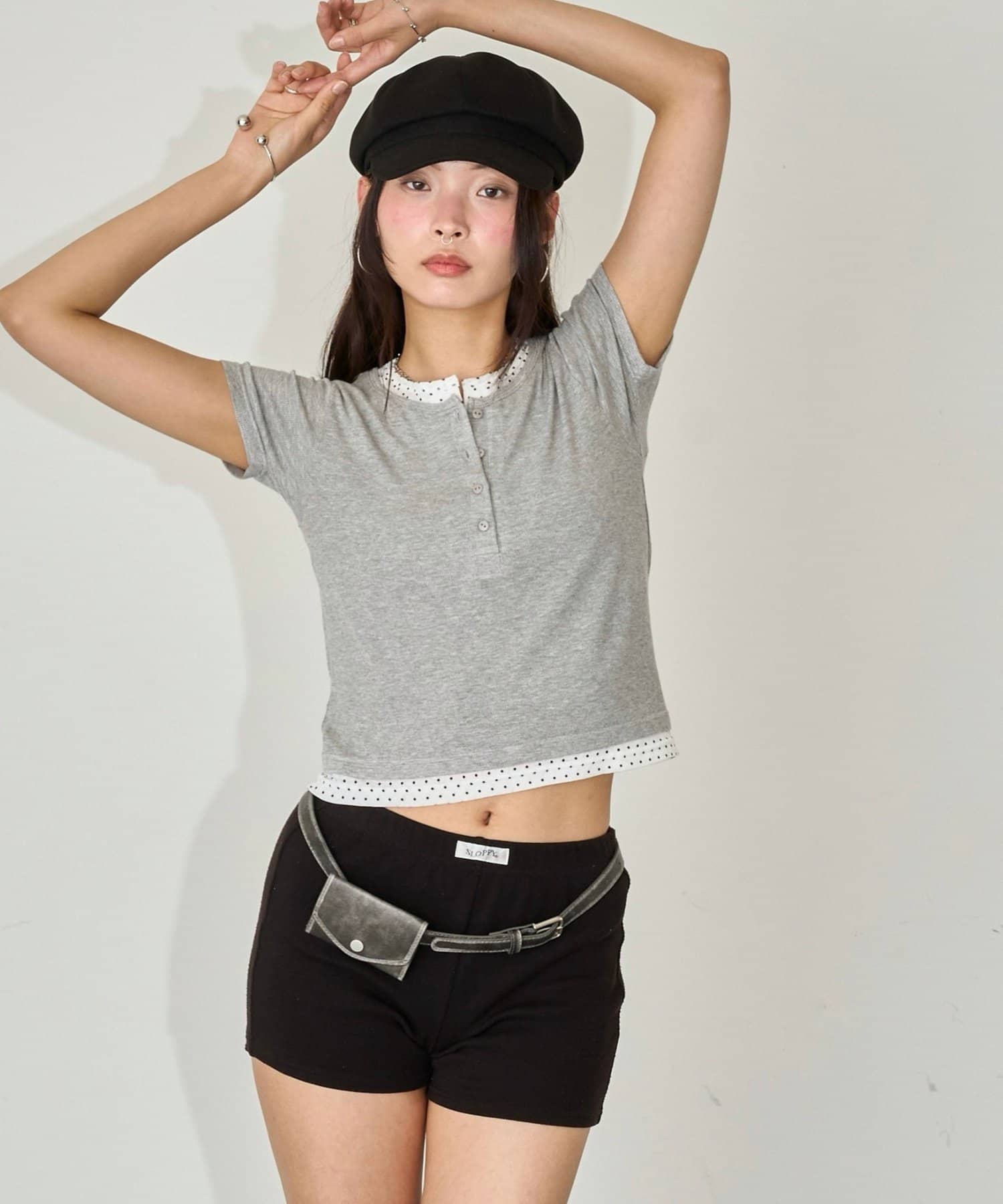 WHO'S WHO gallery 波點layer henley tee - Image 21