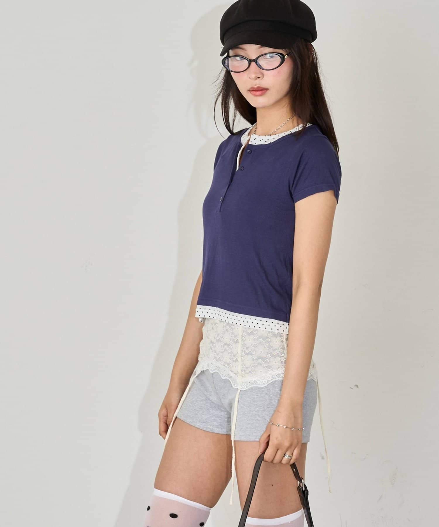 WHO'S WHO gallery 波點layer henley tee - Image 27