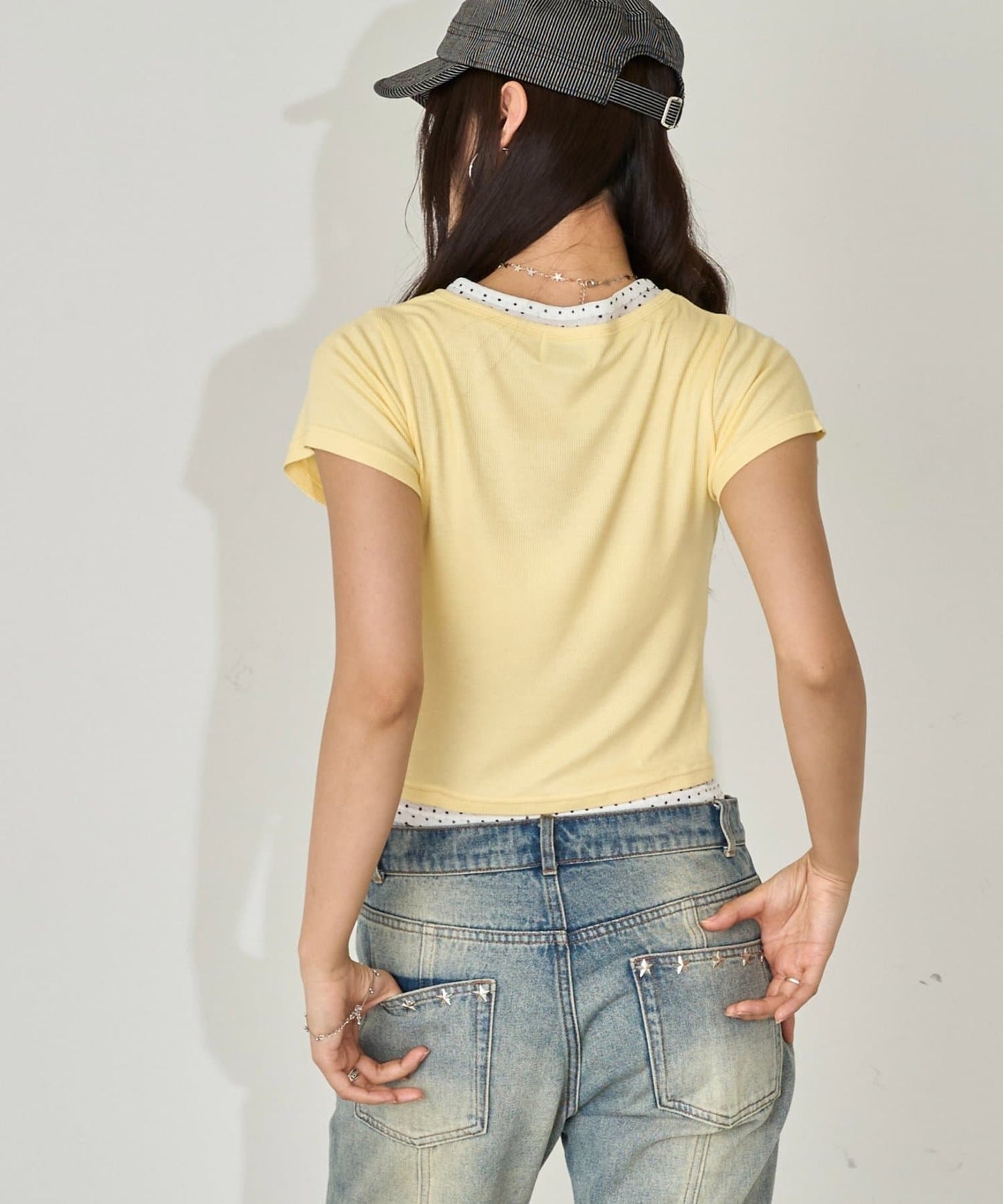 WHO'S WHO gallery 波點layer henley tee - Image 34