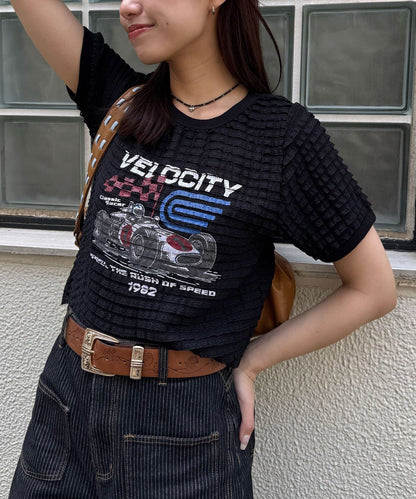 CIAOPANIC Motor Logo Frill Ringer Tee - Image 3