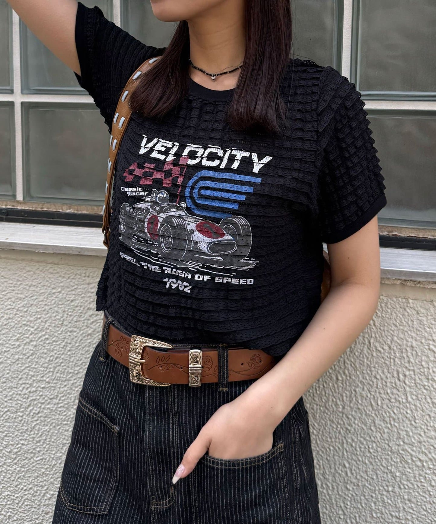 CIAOPANIC Motor Logo Frill Ringer Tee - Image 6