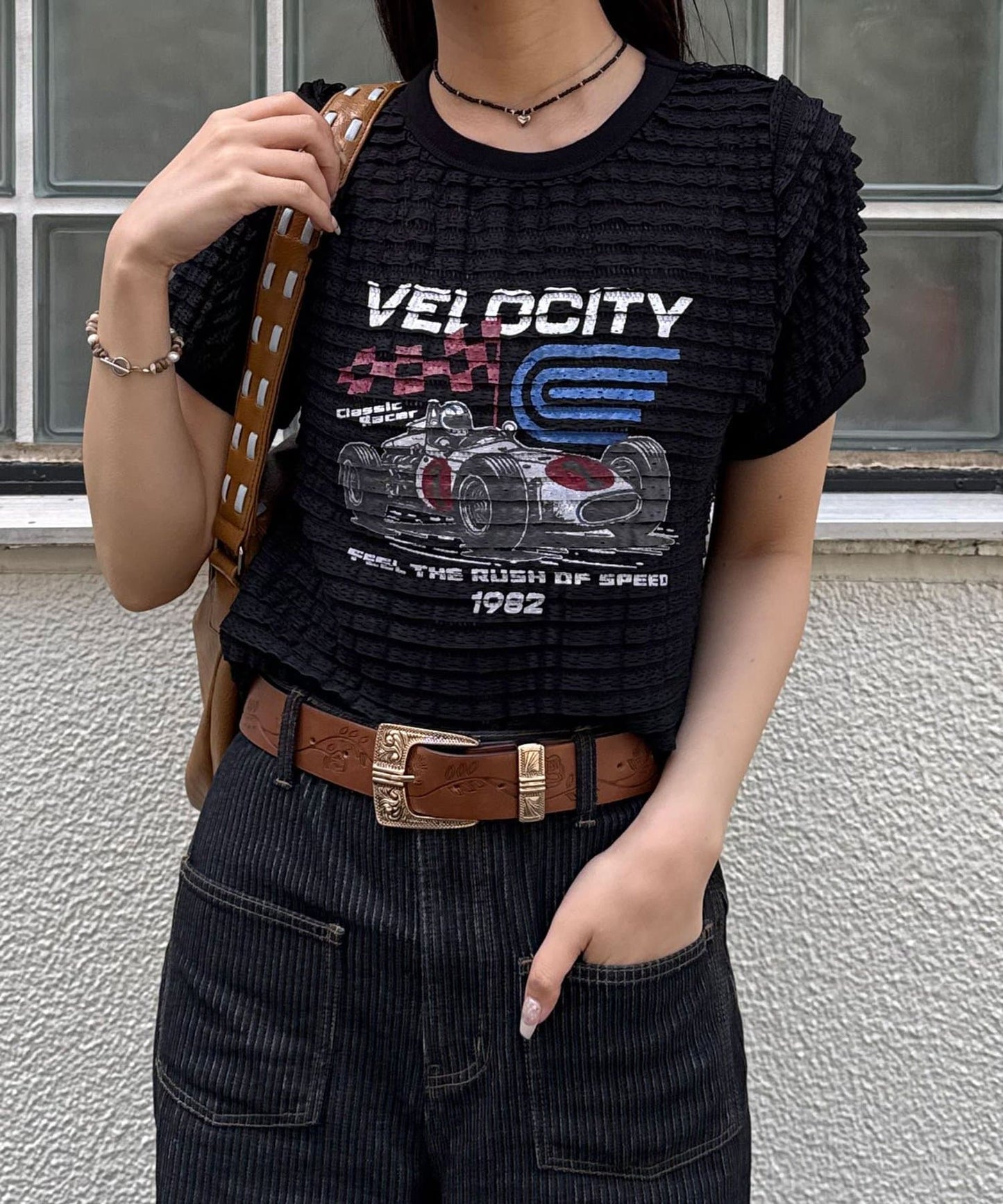 CIAOPANIC Motor Logo Frill Ringer Tee - Image 7