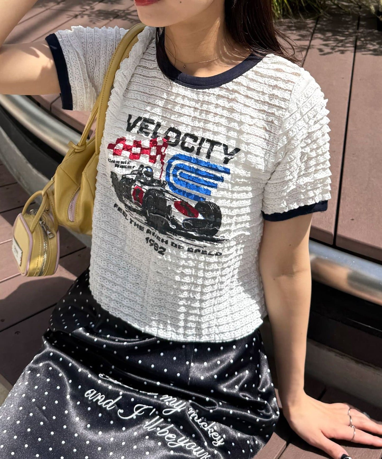 CIAOPANIC Motor Logo Frill Ringer Tee - Image 14