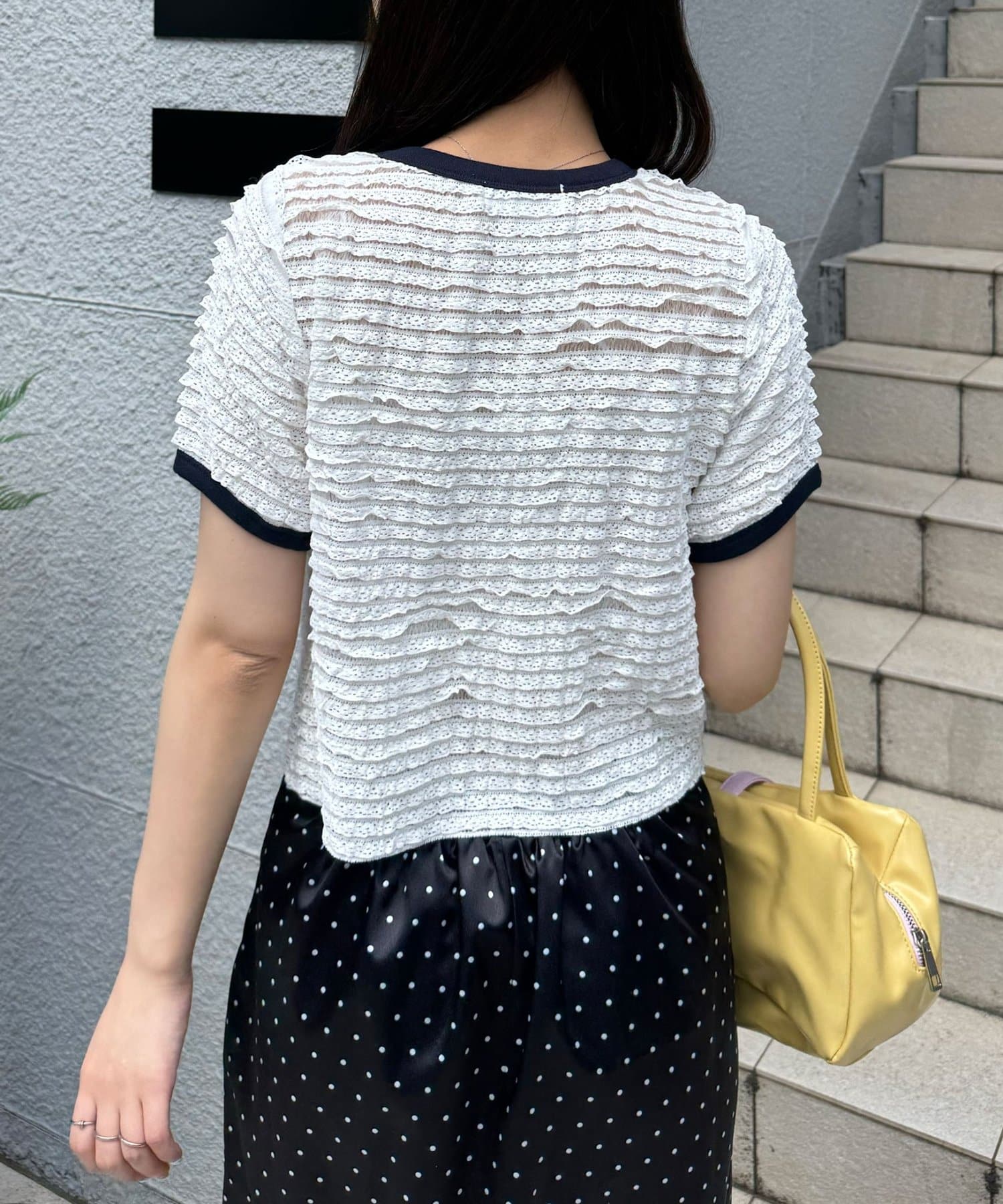 CIAOPANIC Motor Logo Frill Ringer Tee - Image 17