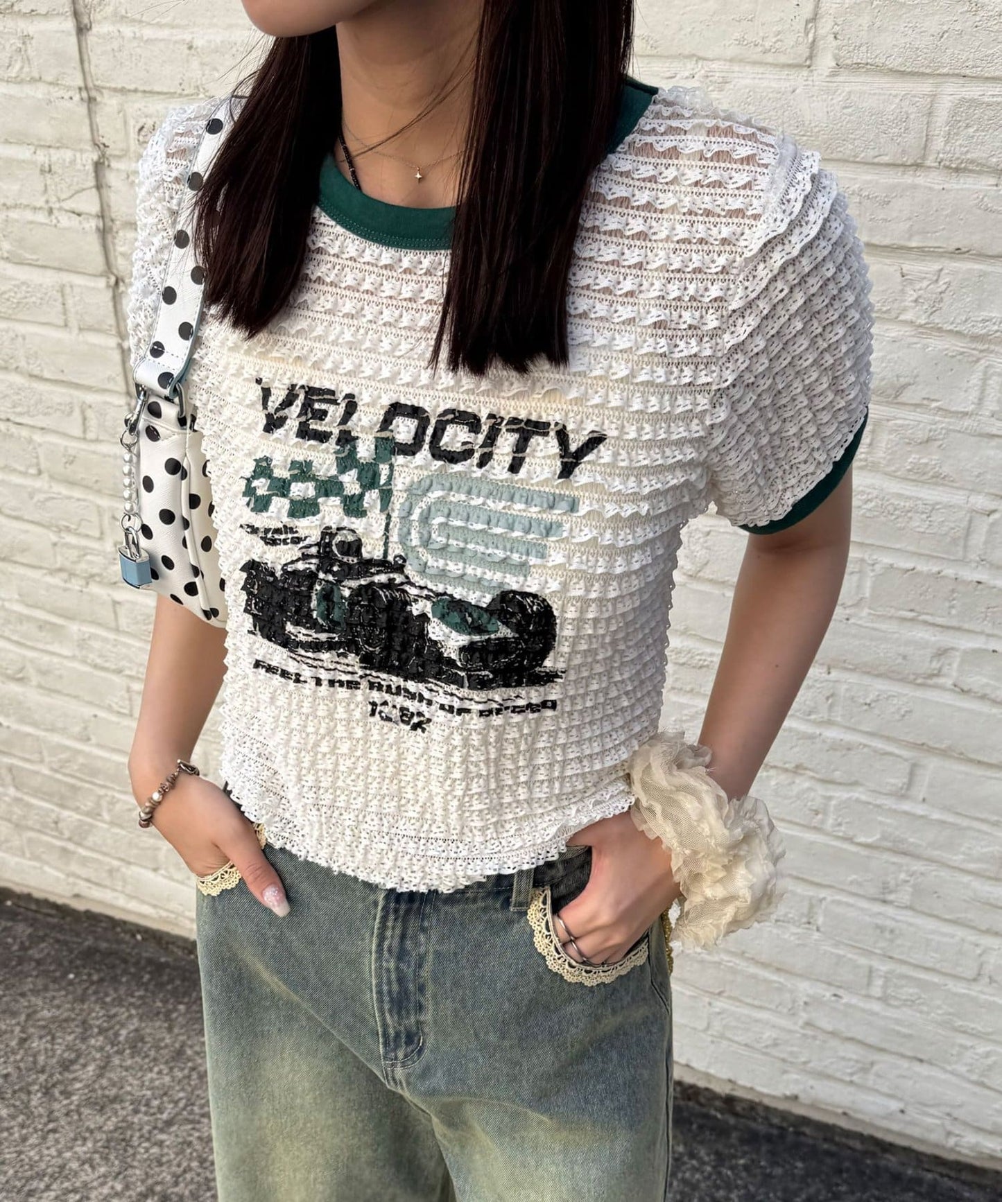 CIAOPANIC Motor Logo Frill Ringer Tee - Image 22
